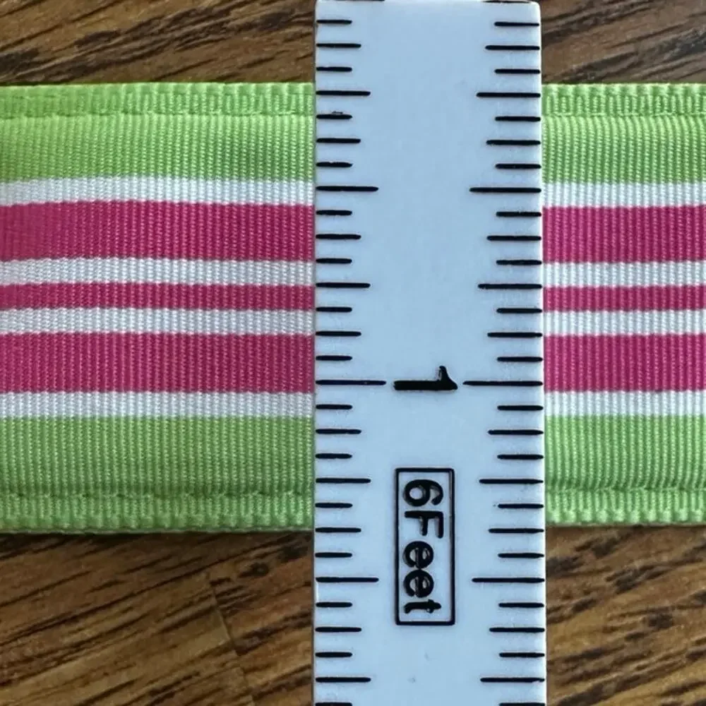 J. Crew Vintage Belt S/M Preppy Adjustable Ribbon Striped Two Belt Bundle - Picture 5 of 6